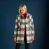 Emreco Check Funnel Neck Coat – Black/White 091006EW
