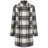 Emreco Check Funnel Neck Coat – Black/White 091006EW