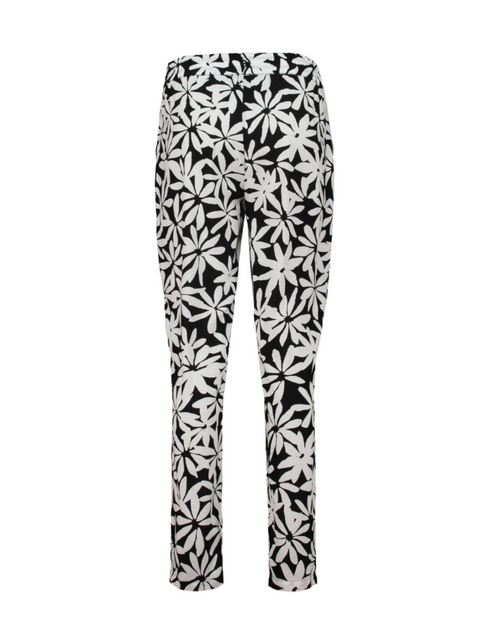 Hailys Black Flower Ri44cky EcoVero Viscose Print Trousers WIN-0915222-1A