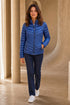 Emreco Royal Blue Lightweight Chevron Quilted Packaway Jacket 096300EW