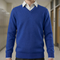 Hunter Schoolwear 674 V Neck School Jumper Royal Blue No Crest/Logo Plain Unisex Acrylic Knitwear