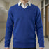 Hunter Schoolwear 674 V Neck School Jumper Royal Blue No Crest/Logo Plain Unisex Acrylic Knitwear