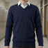 Hunter Schoolwear 674 V Neck School Jumper Navy No Crest/Logo Plain Unisex Acrylic Knitwear
