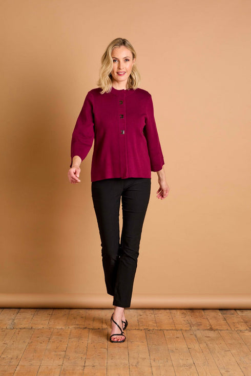 Emreco Cropped Plain Coatigan – 100802EW