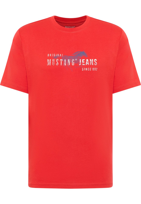 Mustang Austin Style Organic Cotton T-Shirt – Red – 1017381 7270