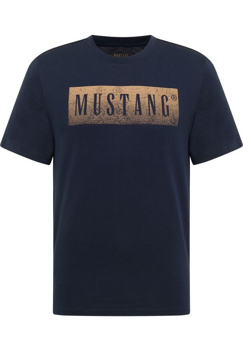 MUSTANG Navy Austin Style Graphic T-Shirt — Regular Fit | 1017394
