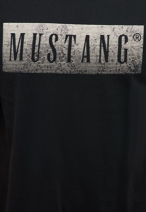 MUSTANG Black Austin Style Graphic T-Shirt — Regular Fit | 1017394