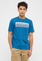 MUSTANG Mid Blue Austin Style Graphic T-Shirt — Regular Fit | 1017394