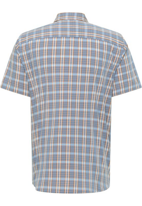 MUSTANG Multi Colour Gilroy Checked Short Sleeve Shirt — Slim Fit | 1017544