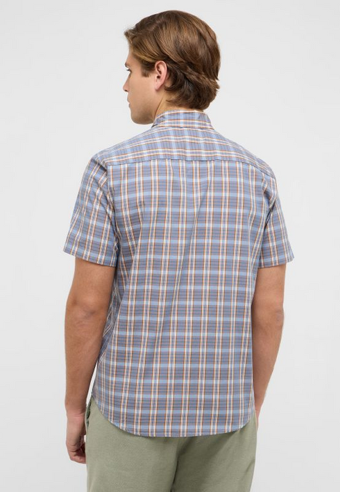MUSTANG Multi Colour Gilroy Checked Short Sleeve Shirt — Slim Fit | 1017544