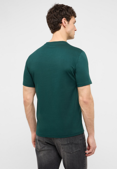 Mustang Mens Austin Cotton T-Shirt 1018035 6483 - Dark Green