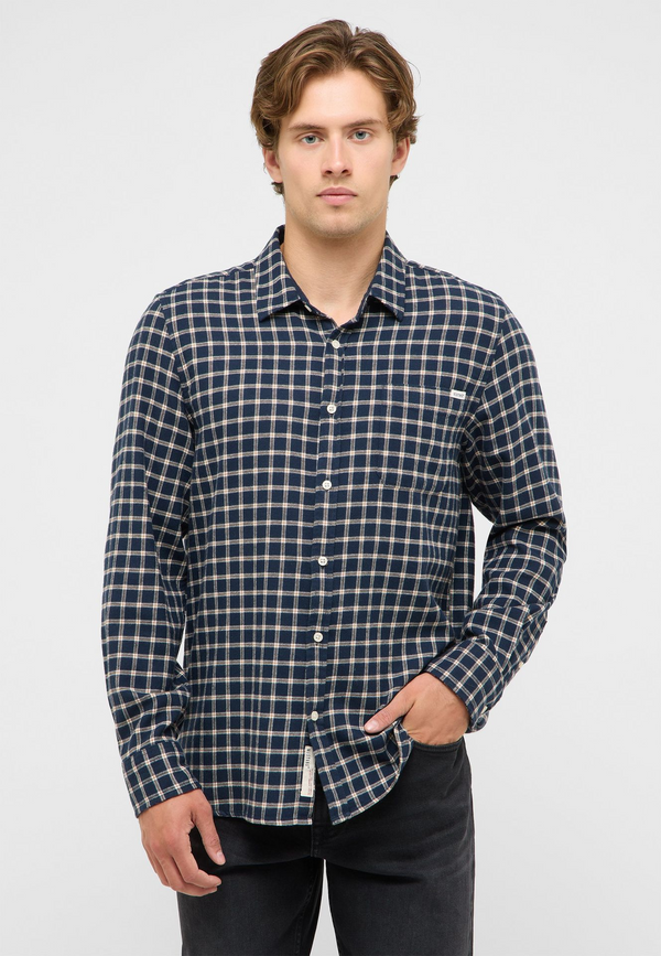 Mustang Mens Eastbridge Check Shirt 101810612943 - Navy Check