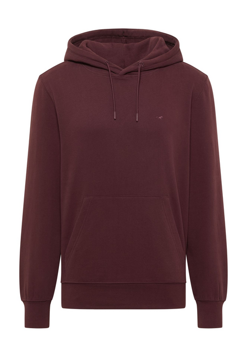 Mustang Mens Bronson Cotton Logo Hoodie 1018116 3242 - Burgundy