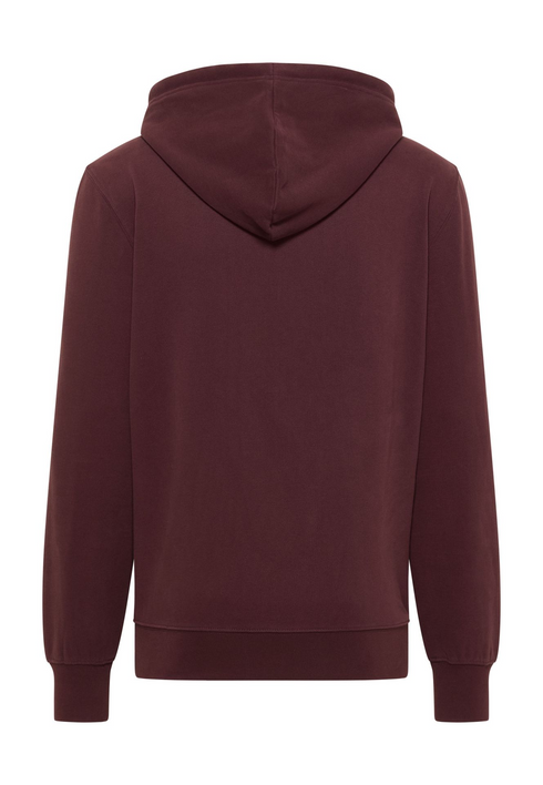 Mustang Mens Bronson Cotton Logo Hoodie 1018116 3242 - Burgundy