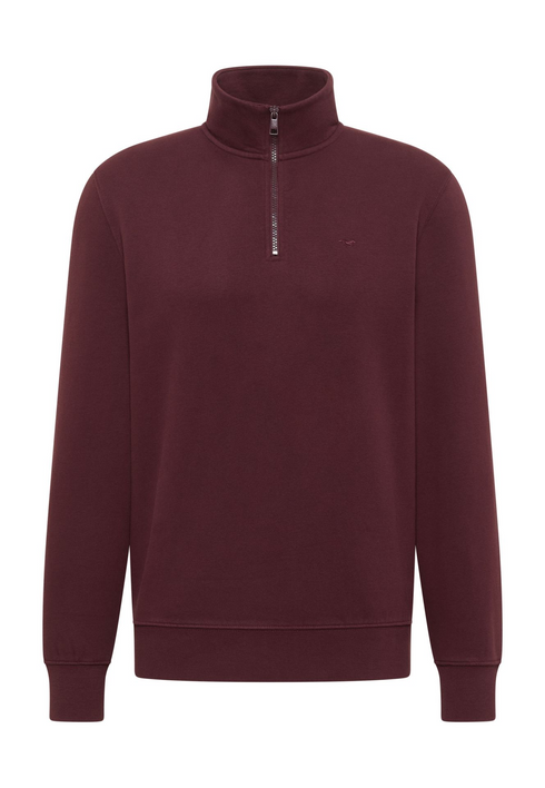 Mustang Franklin 1/4 Zip Turtleneck Sweatshirt 1018117-3242 Burgundy