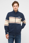 Mustang Mens Dillon Cotton Full Zip Sweatshirt 1018124 4136 - Navy