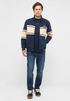 Mustang Mens Dillon Cotton Full Zip Sweatshirt 1018124 4136 - Navy