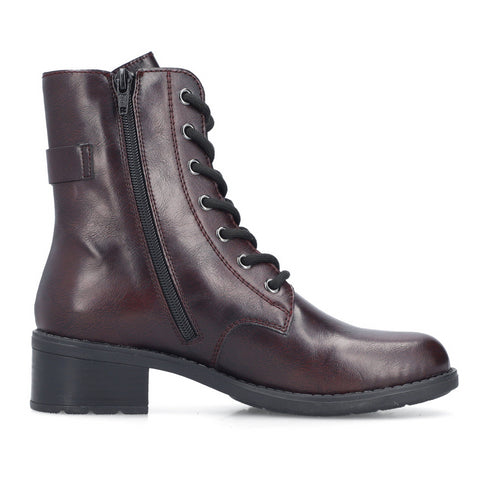 Rieker Women's Ankle Boots 75431-35 Wine - Comfortable Stylish Everyday Boots