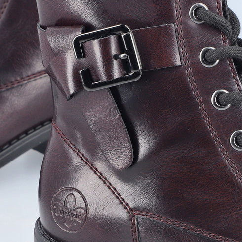 Rieker Women's Ankle Boots 75431-35 Wine - Comfortable Stylish Everyday Boots