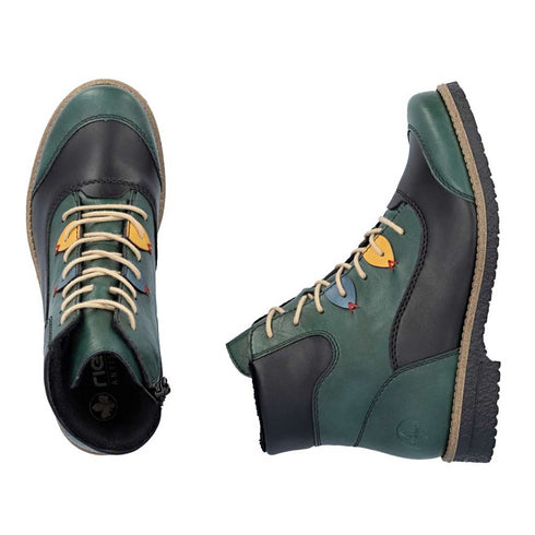 Rieker Women's ankle boots in Green 73510-90