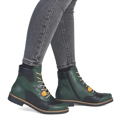 Rieker Women's ankle boots in Green 73510-90