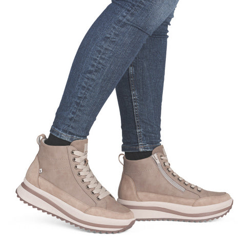 Rieker Laced and Zip Ankle Boot W3871-60