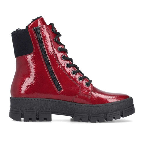 Rieker Patent Women’s Ankle Boots Y0220-33 – Red