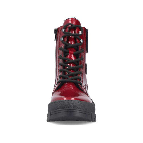 Rieker Patent Women’s Ankle Boots Y0220-33 – Red