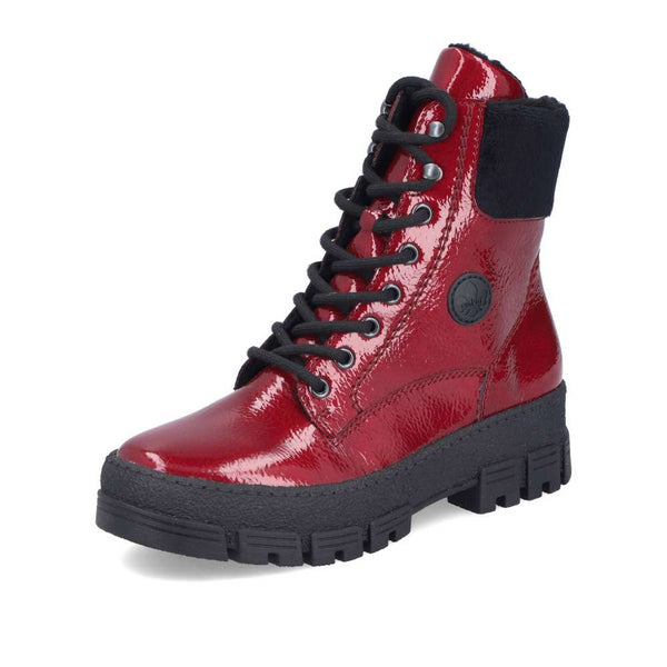 Rieker Patent Women’s Ankle Boots Y0220-33 – Red