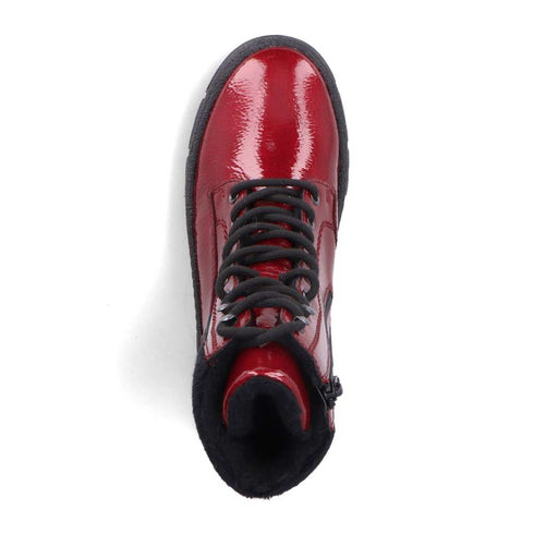 Rieker Patent Women’s Ankle Boots Y0220-33 – Red