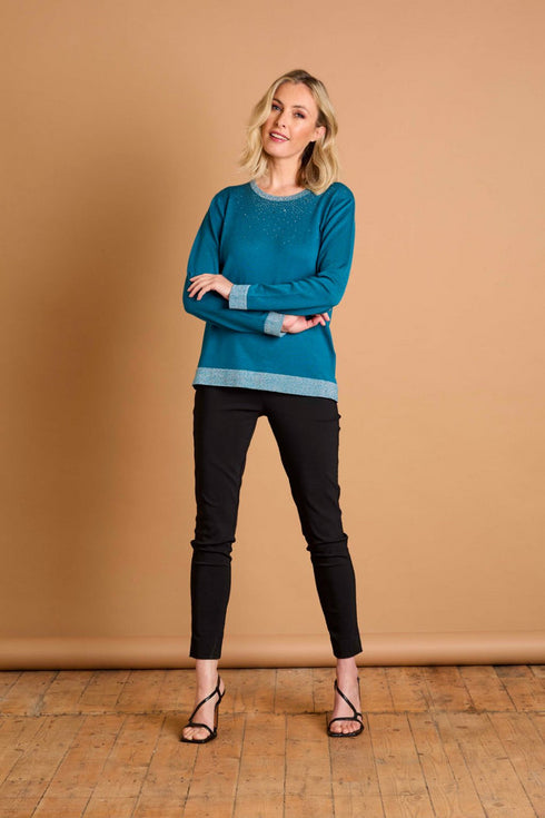 Emreco Heat Seal Sparkle Neckline Jumper 106104EW