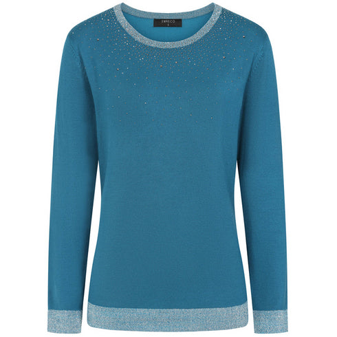Emreco Heat Seal Sparkle Neckline Jumper 106104EW