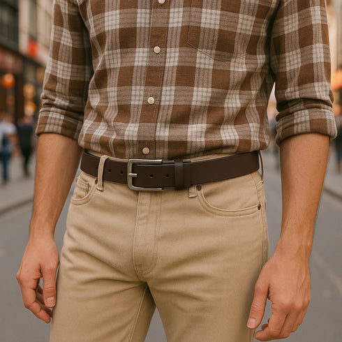 JKEL Leather Full Grain 1062 Buffalo Casual Belt