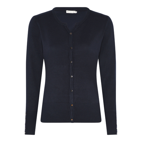 Micha Womens Viscose Blend V-Neck Cardigan with Button Cuff Detail 114-205