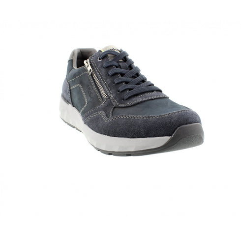 Rieker 11500-14 Navy Nubuck Wide Lace & Zip Shoe