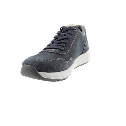 Rieker 11500-14 Navy Nubuck Wide Lace & Zip Shoe