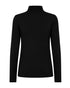 Freequent FQLIANA Soft Jersey High Neck Long Sleeve Blouse 116610 BLK - Black