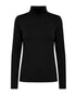Freequent FQLIANA Soft Jersey High Neck Long Sleeve Blouse 116610 BLK - Black