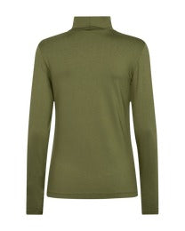 Freequent FQLIANA Soft Jersey High Neck Long Sleeve Blouse 116610 C GRN - Calliste Green