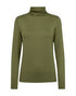 Freequent FQLIANA Soft Jersey High Neck Long Sleeve Blouse 116610 C GRN - Calliste Green