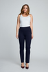 Micha Womens Stretchy Slim Fit Zip Pocket Trousers 119 871 10 - Navy