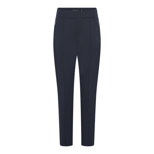 Micha Womens Stretchy Slim Fit Zip Pocket Trousers 119 871 10 - Navy