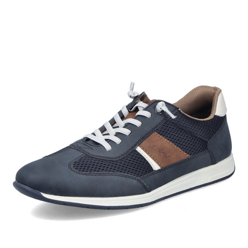 Rieker Men's Blue Elasticated Slip-On Casual Trainers 11960-14