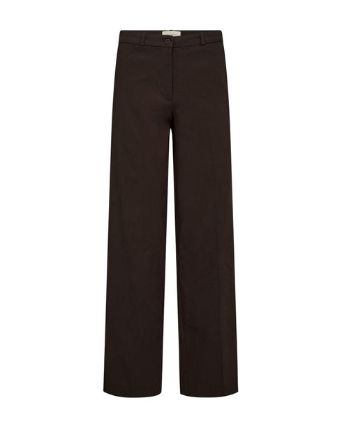 Freequent FQSOLVEJ High Waist Straight Leg Pants 207638 Mole Brown