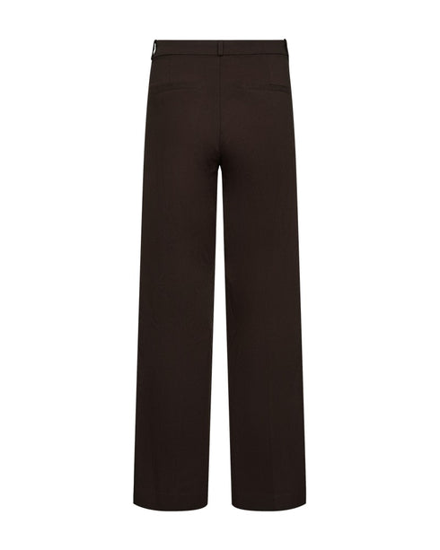 Freequent FQSOLVEJ High Waist Straight Leg Pants 207638 Mole Brown