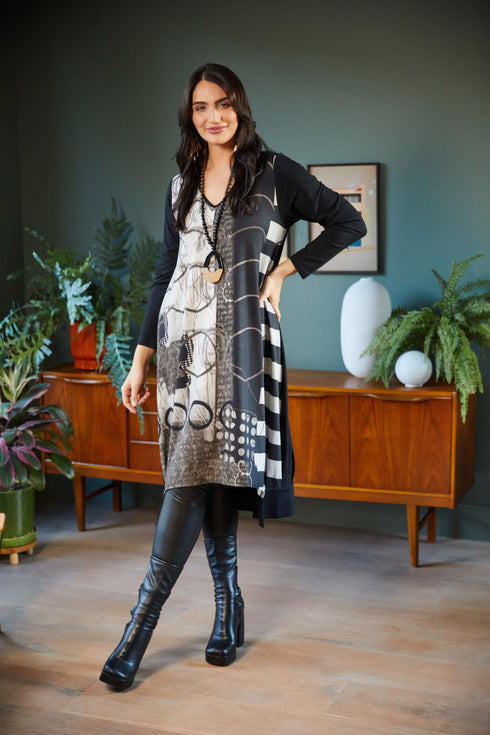 Ora Stripe Print Dress