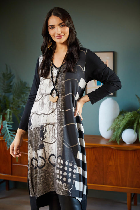 Ora Stripe Print Dress