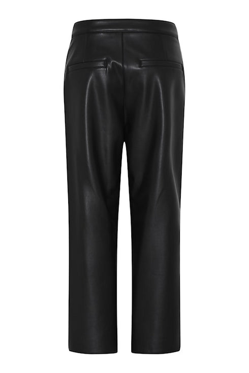 Robell Cloe Faux Leather Cropped Trousers 65cm Length 52442-60042