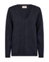 Freequent Women's Fine-Knit Laura Pullover – Soft V-neck jumper for casual style122004