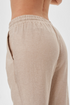 Freequent FQLAVA 7/8 Linen Pants Sand Melange Beige Elasticated Drawstring Waist